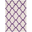 Safavieh Cambridge 4' X 6' Hand Tufted Wool Rug in Ivory and Purple