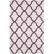 Safavieh Cambridge 5' X 8' Hand Tufted Wool Rug in Ivory and Purple