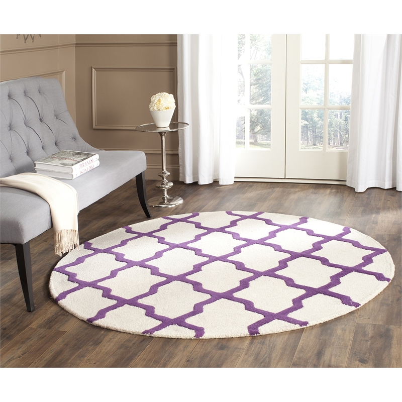 Safavieh Cambridge 6' Round Hand Tufted Wool Rug