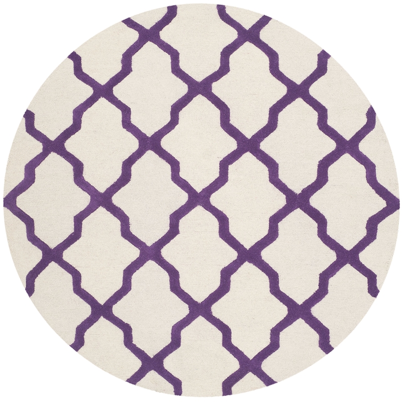 Safavieh Cambridge 6' Round Hand Tufted Wool Rug