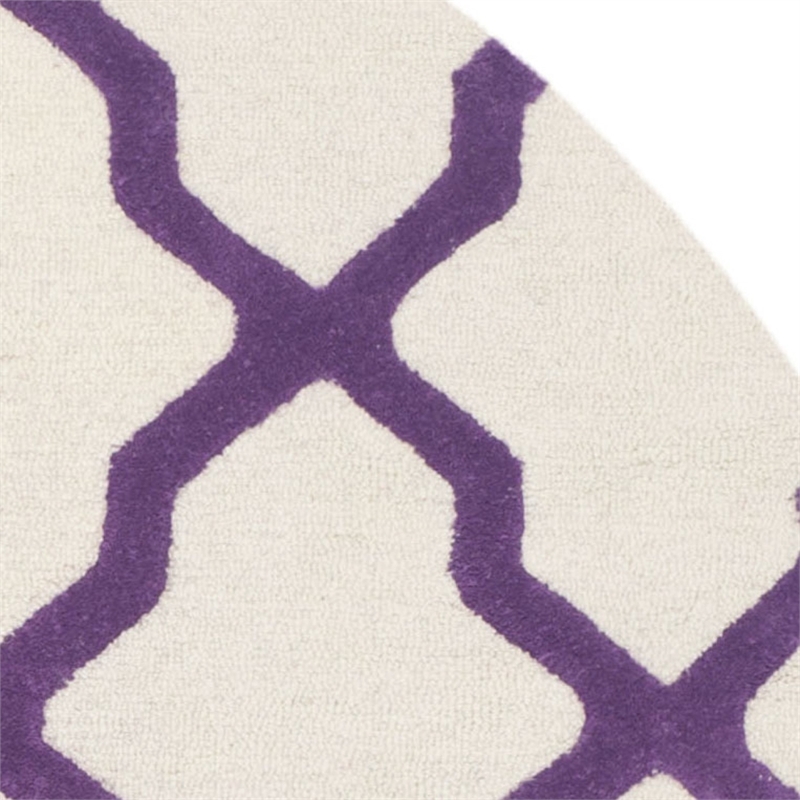 Safavieh Cambridge 6' Round Hand Tufted Wool Rug