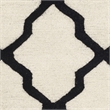 Safavieh Cambridge 2' X 3' Hand Tufted Wool Rug in Ivory and Black