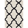 Safavieh Cambridge 2' X 3' Hand Tufted Wool Rug in Ivory and Black