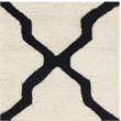 Safavieh Cambridge 2' X 3' Hand Tufted Wool Rug in Ivory and Black