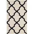 Safavieh Cambridge 3' X 5' Hand Tufted Wool Rug in Ivory and Black