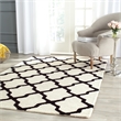 Safavieh Cambridge 5' X 8' Hand Tufted Wool Rug in Ivory and Black