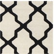 Safavieh Cambridge 9' X 12' Hand Tufted Wool Rug in Ivory and Black