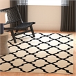 Safavieh Cambridge 9' X 12' Hand Tufted Wool Rug in Ivory and Black