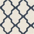 Safavieh Cambridge 4' X 6' Hand Tufted Wool Rug in Ivory and Navy
