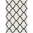 Safavieh Cambridge 4' X 6' Hand Tufted Wool Rug in Ivory and Navy