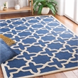 Safavieh Cambridge 2' X 3' Wool Hand Tufted Rug in Navy / Ivory