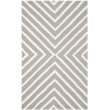 Safavieh Cambridge 5' X 7' Hand Tufted Wool Rug in Silver and Ivory