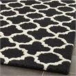 Safavieh Cambridge 2' X 3' Hand Tufted Wool Rug in Black and Ivory