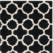 Safavieh Cambridge 6' X 9' Hand Tufted Wool Rug in Black and Ivory