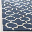 Safavieh Cambridge 8' X 10' Hand Tufted Wool Rug in Navy and Ivory
