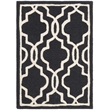 Safavieh Cambridge 2' X 3' Hand Tufted Wool Rug in Black and Ivory