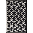 Safavieh Cambridge 4' X 6' Hand Tufted Wool Rug in Black and Ivory