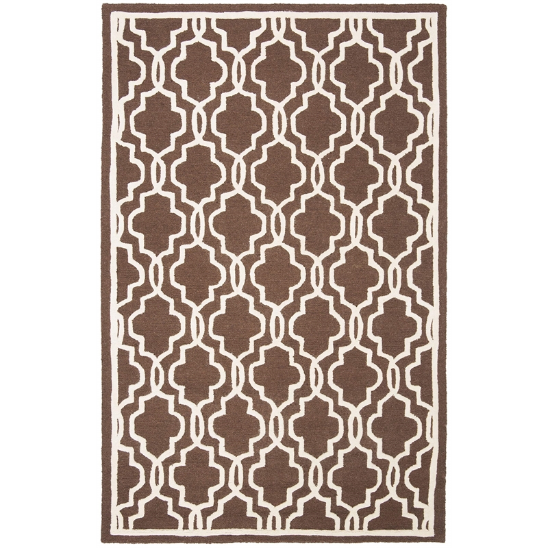 Safavieh Cambridge 6' X 9' Hand Tufted Wool Rug in Black and Ivory