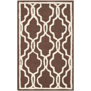 Safavieh Cambridge 2' X 3' Wool Hand Tufted Rug In Brown And Ivory