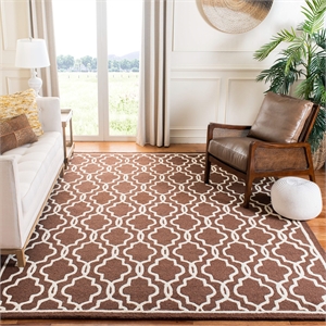 Safavieh Cambridge 6'-0&quot X 9'-0&quot Wool Hand Tufted Rug In Brown And Ivory