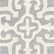 Safavieh Cambridge 2' X 3' Hand Tufted Wool Rug in Silver and Ivory