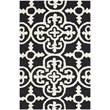 Safavieh Cambridge 2' X 3' Hand Tufted Wool Rug in Black and Ivory