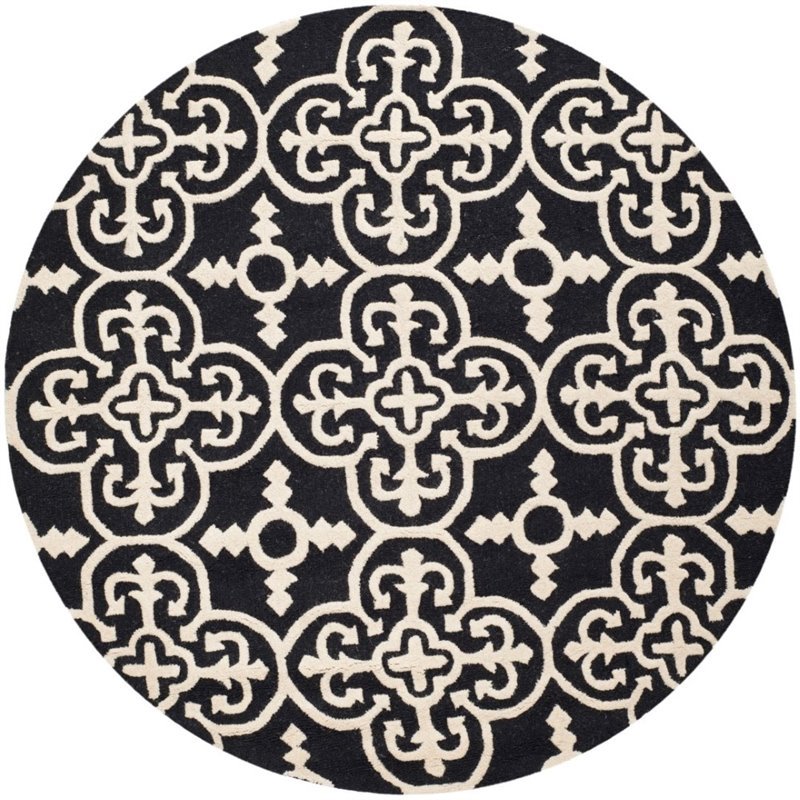 Safavieh Cambridge 6' Round Hand Tufted Wool Rug