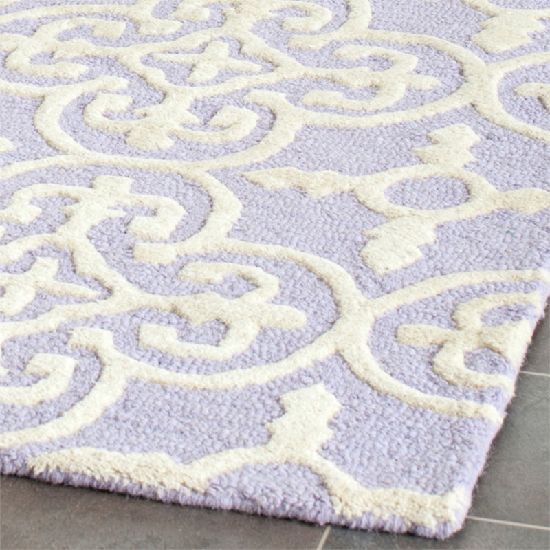 Safavieh Cambridge 9' X 12' Hand Tufted Wool Rug in Black and Ivory