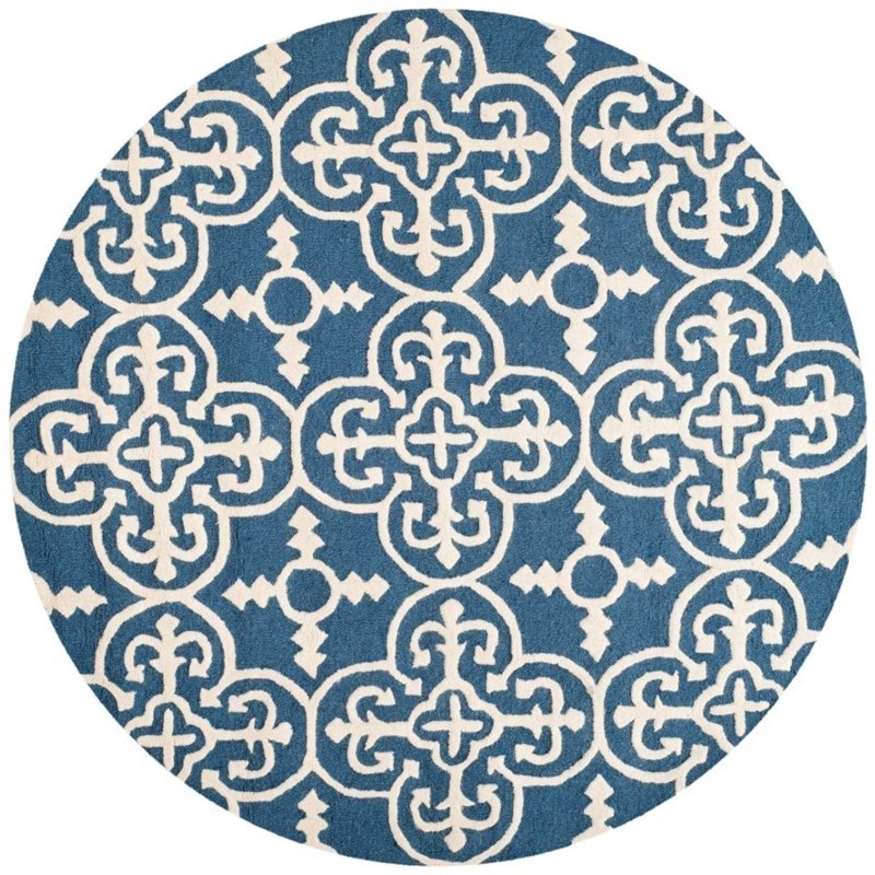 Safavieh Cambridge 6' Round Hand Tufted Wool Rug