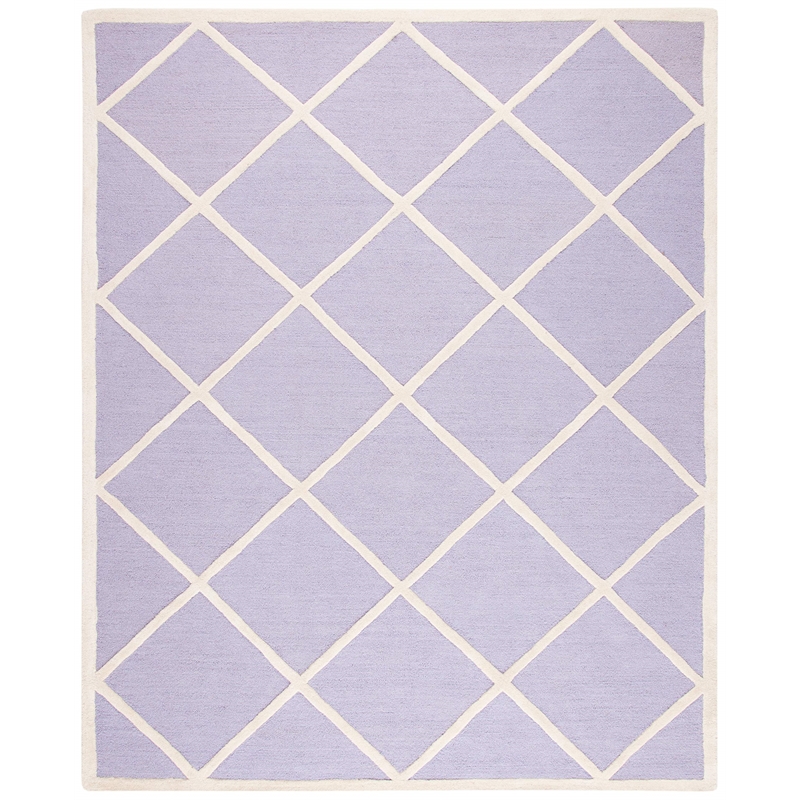 Safavieh Cambridge 8' X 10' Hand Tufted Wool Rug in Lavander and Ivory