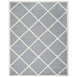 Safavieh Cambridge 8' X 10' Hand Tufted Wool Rug in Silver and Ivory