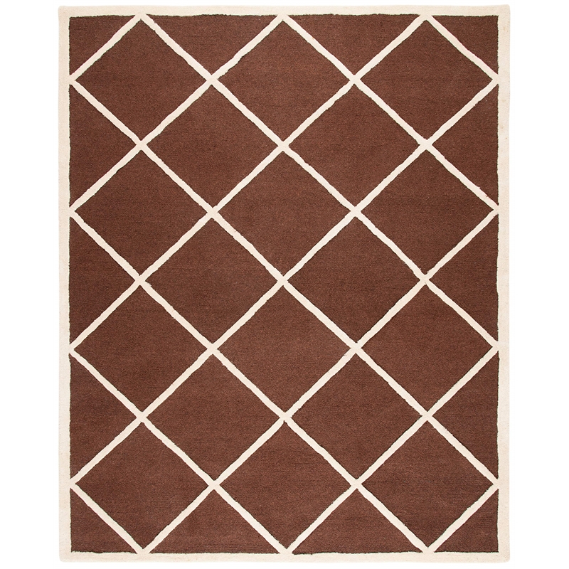 Safavieh Cambridge 8' X 10' Hand Tufted Wool Rug in Black and Ivory