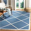 Safavieh Cambridge 4' X 6' Hand Tufted Wool Rug in Navy and Ivory
