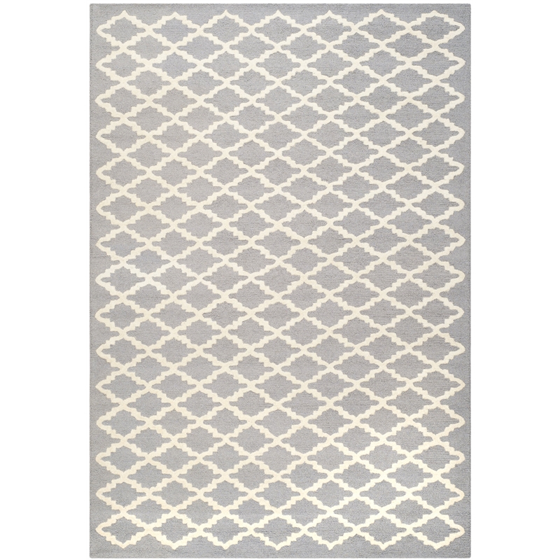 Safavieh Cambridge 6' X 9' Hand Tufted Wool Rug in Silver and Ivory