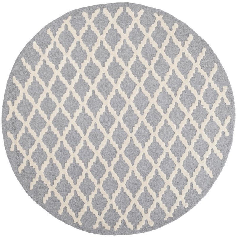 Safavieh Cambridge 6' Round Hand Tufted Wool Rug