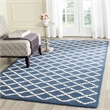Safavieh Cambridge 4' X 6' Hand Tufted Wool Rug in Navy and Ivory