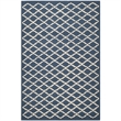 Safavieh Cambridge 4' X 6' Hand Tufted Wool Rug in Navy and Ivory