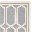 Safavieh Cambridge 4' X 6' Hand Tufted Wool Rug in Silver and Ivory