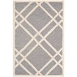 Safavieh Cambridge 6' X 9' Hand Tufted Wool Rug in Silver and Ivory