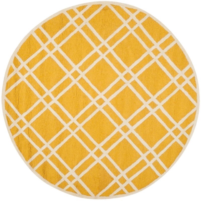 Safavieh Cambridge 6' Round Hand Tufted Wool Rug
