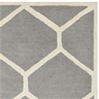 Safavieh Cambridge 6' X 9' Hand Tufted Wool Rug in Silver and Ivory