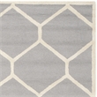 Safavieh Cambridge 9' X 12' Hand Tufted Wool Rug in Silver and Ivory