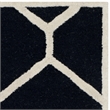 Safavieh Cambridge 3' X 5' Hand Tufted Wool Rug in Black and Ivory