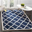Safavieh Cambridge 9' X 12' Hand Tufted Wool Rug in Navy and Ivory