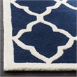 Safavieh Cambridge 9' X 12' Hand Tufted Wool Rug in Navy and Ivory