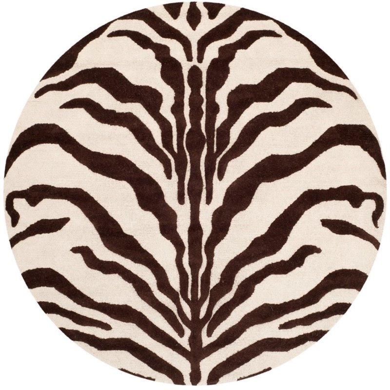 Safavieh Cambridge 6' Round Hand Tufted Wool Rug