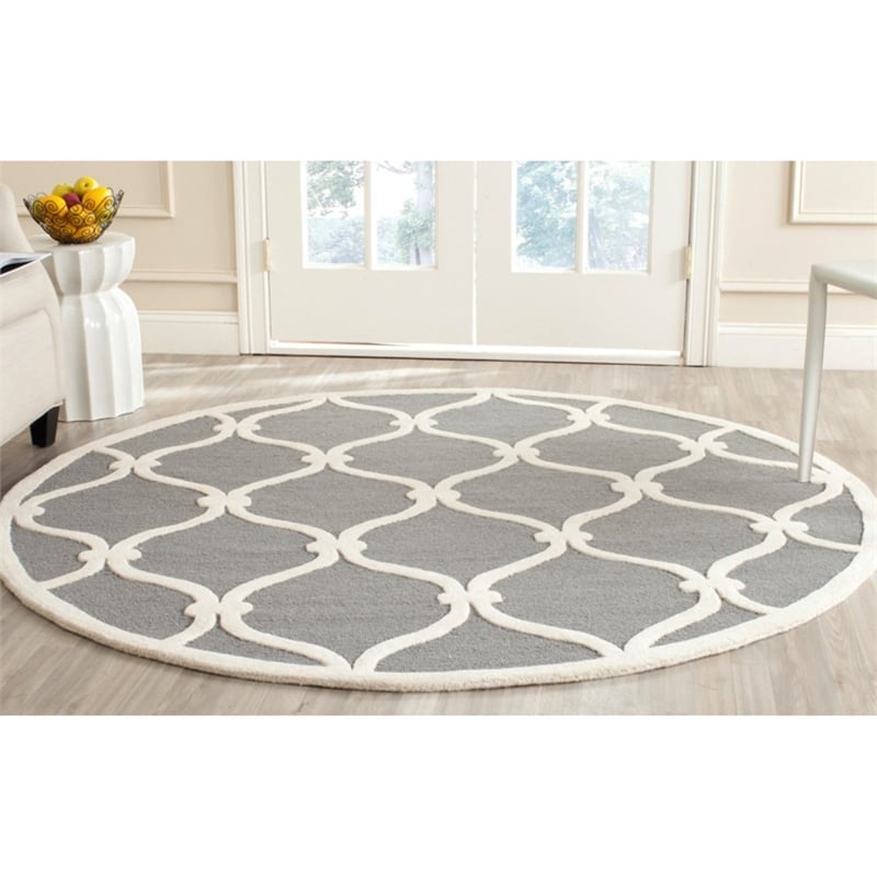 Safavieh Cambridge 4' X 6' Hand Tufted Wool Rug in Blue and Ivory