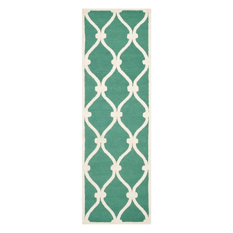 Safavieh Cambridge 4' X 6' Hand Tufted Wool Rug in Blue and Ivory
