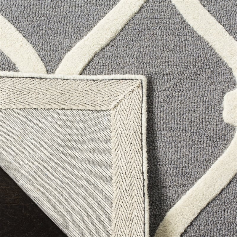 Safavieh Cambridge 8' X 10' Hand Tufted Wool Rug in Blue and Ivory