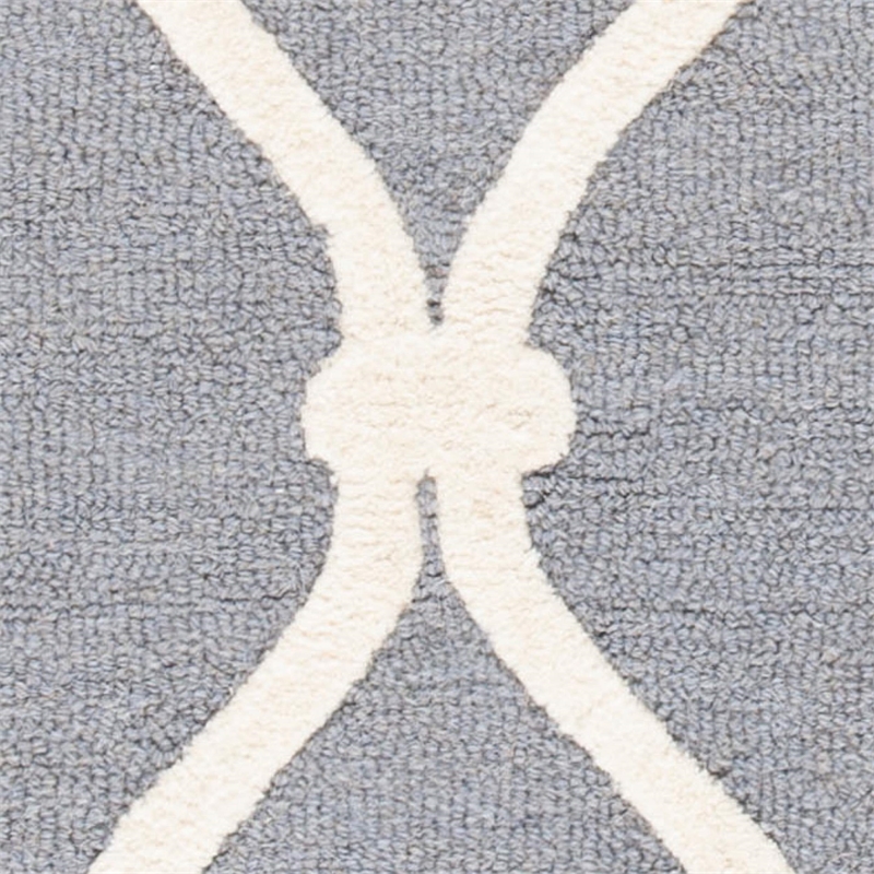 Safavieh Cambridge 2' X 3' Hand Tufted Wool Rug in Dark Gray and Ivory